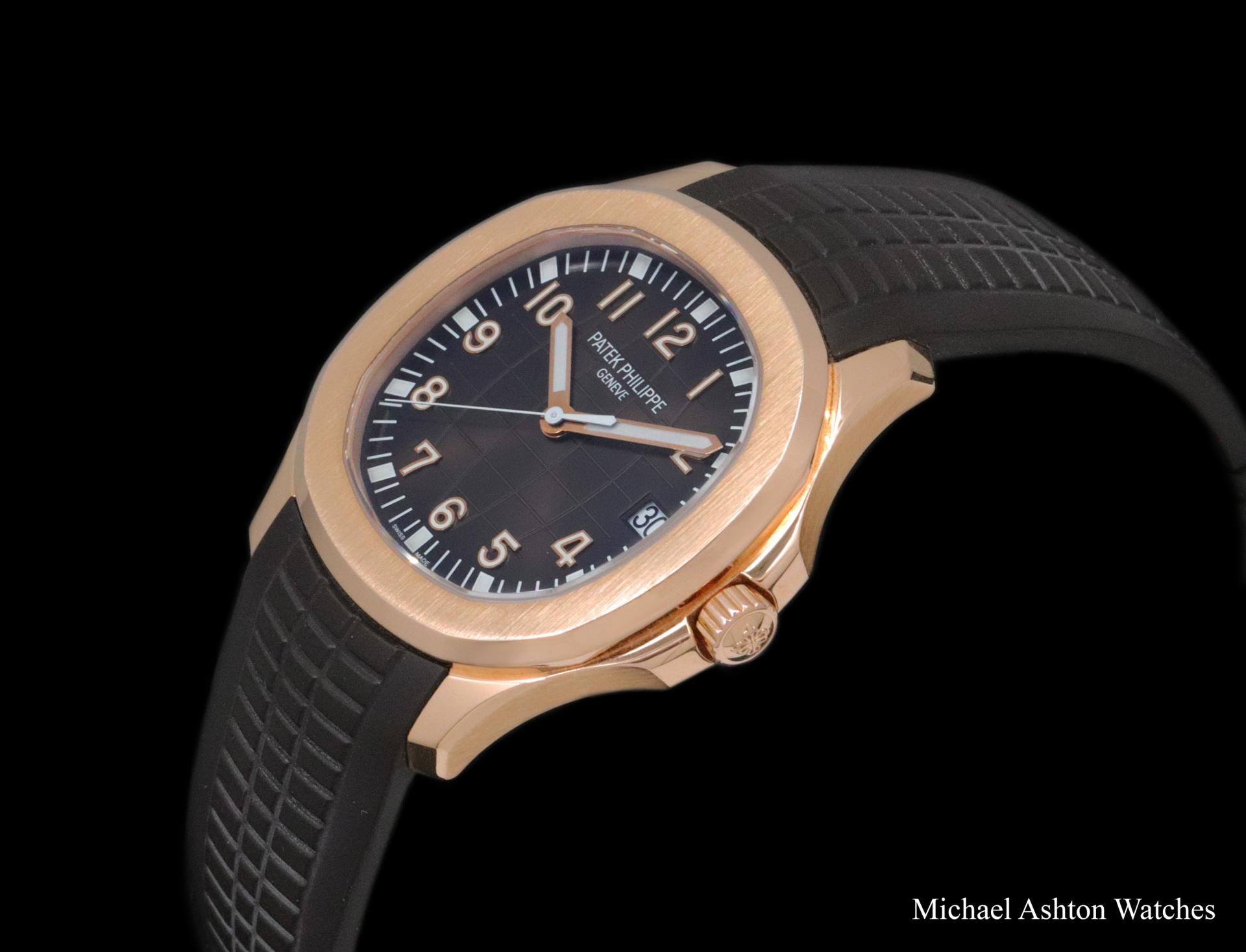 Pre-Owned Patek Philippe Aquanaut Rose Gold Brown Dial Ref. 5167R-001